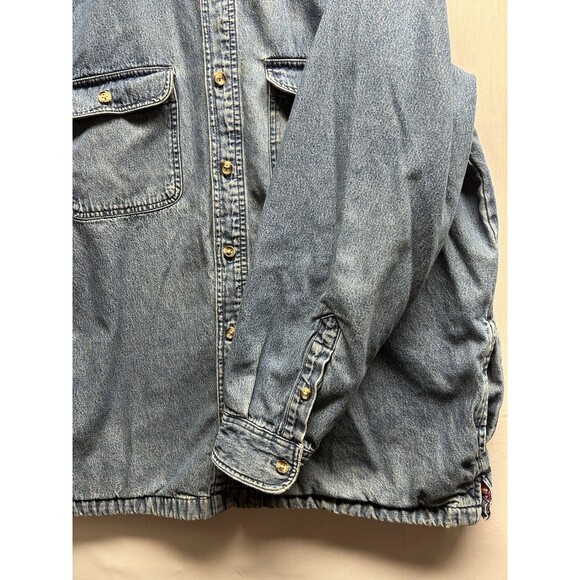 Vtg 90’s Cherokee Chore Jacket Flannel Lined Men’s Size Large Work Outdoor - Picture 6 of 12